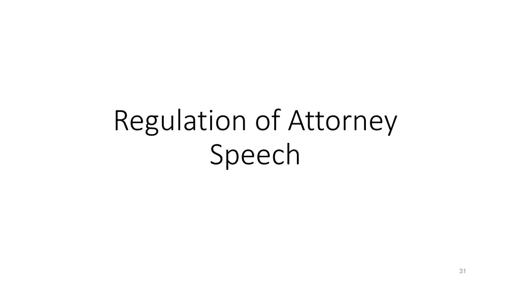 regulation of attorney speech