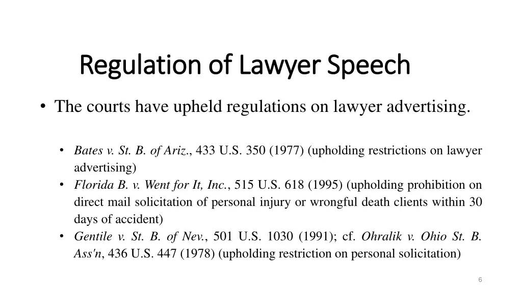 regulation of lawyer speech regulation of lawyer 1