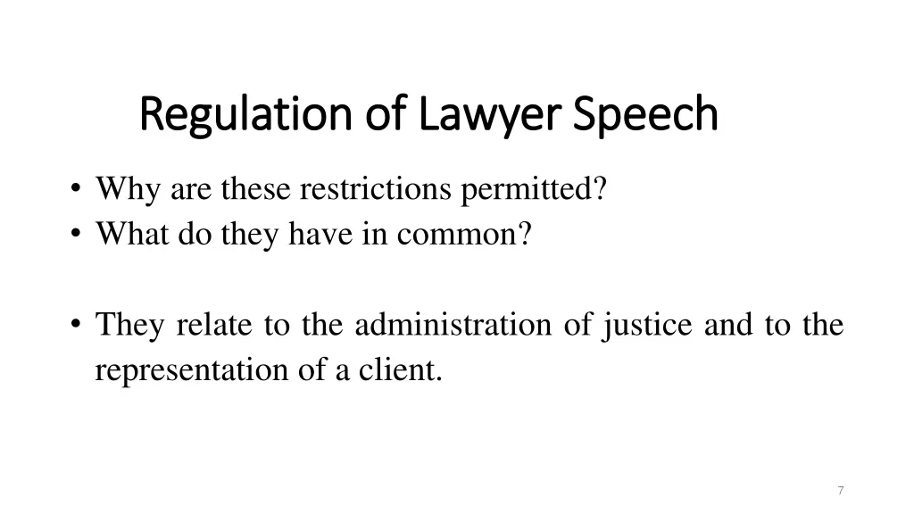 regulation of lawyer speech regulation of lawyer 2