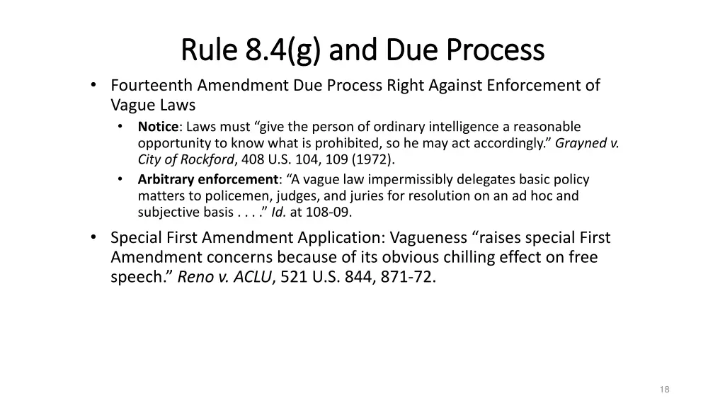 rule 8 4 g and due process rule