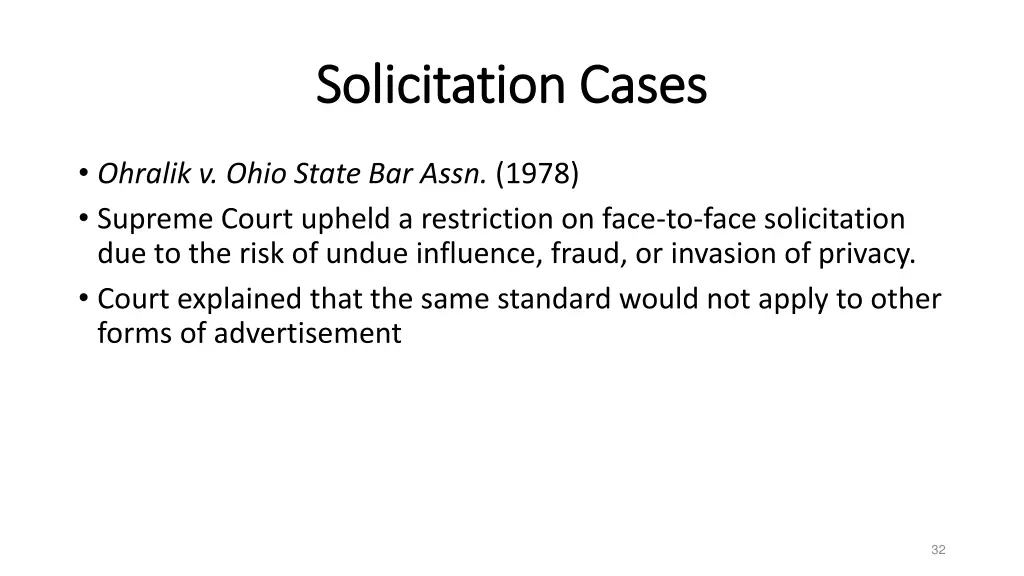 solicitation cases solicitation cases