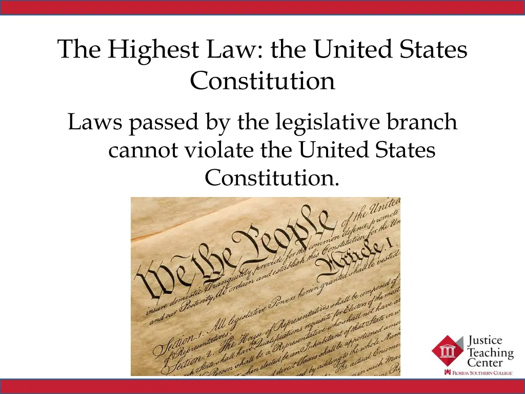 the highest law the united states constitution