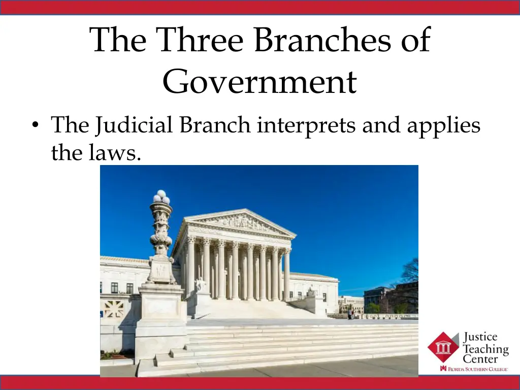 the three branches of government the judicial