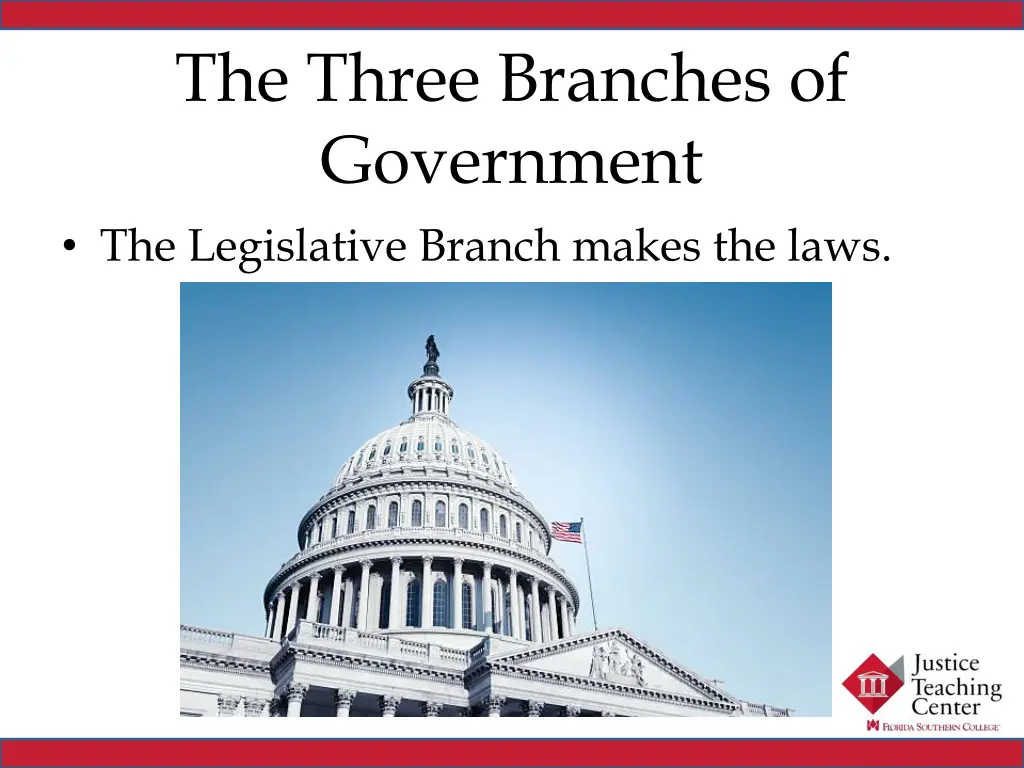 the three branches of government the legislative