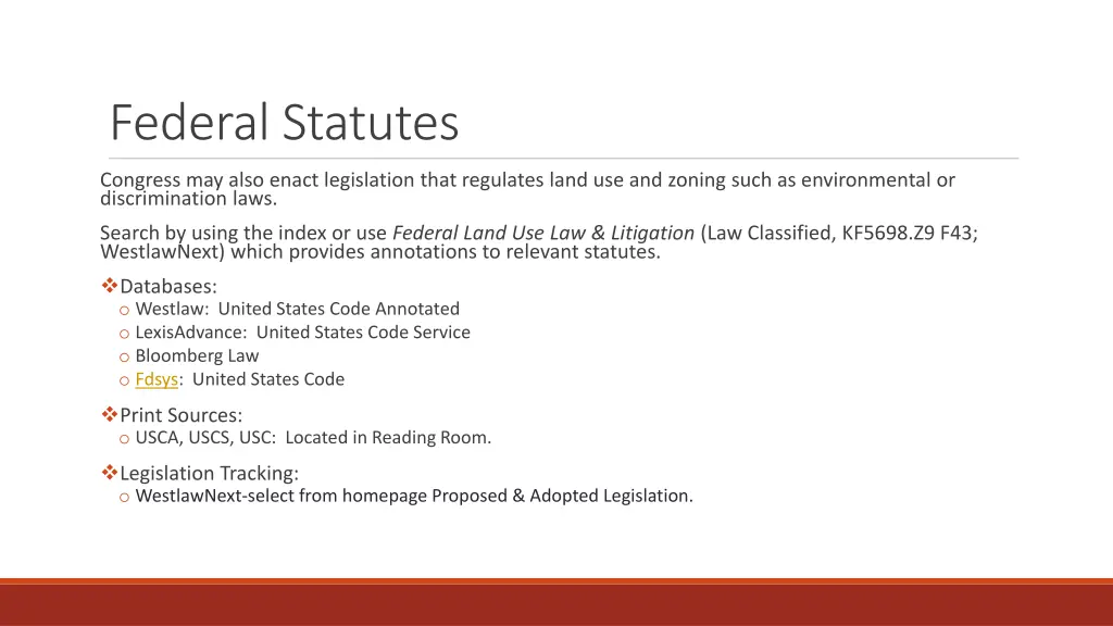 federal statutes