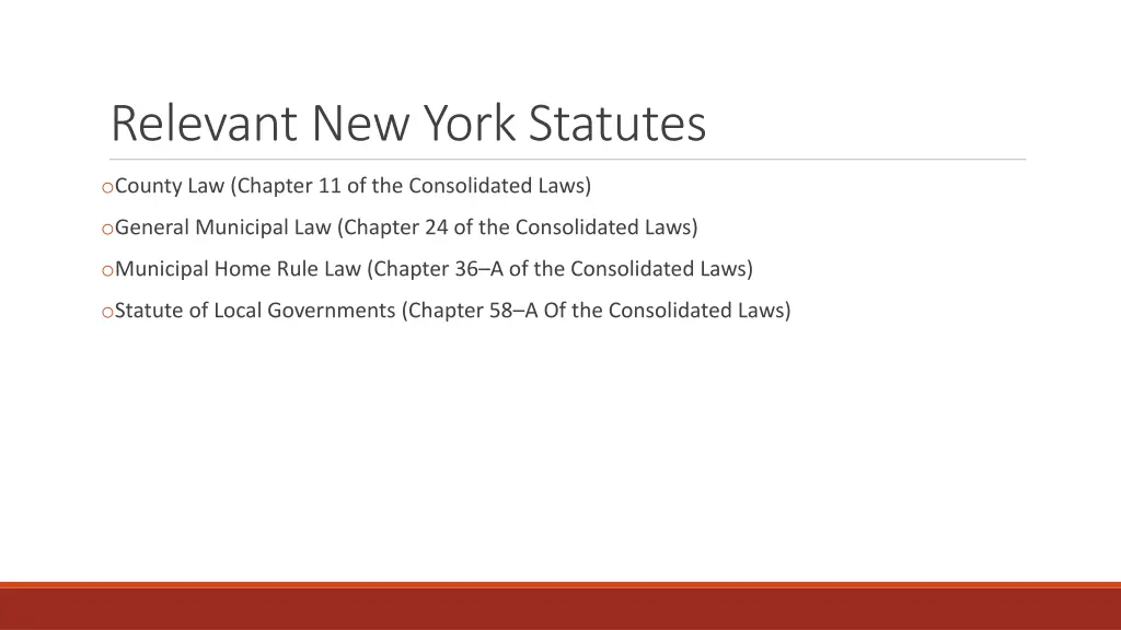 relevant new york statutes