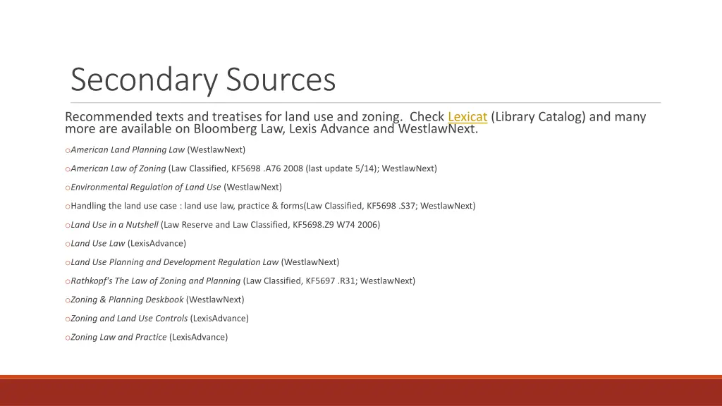 secondary sources