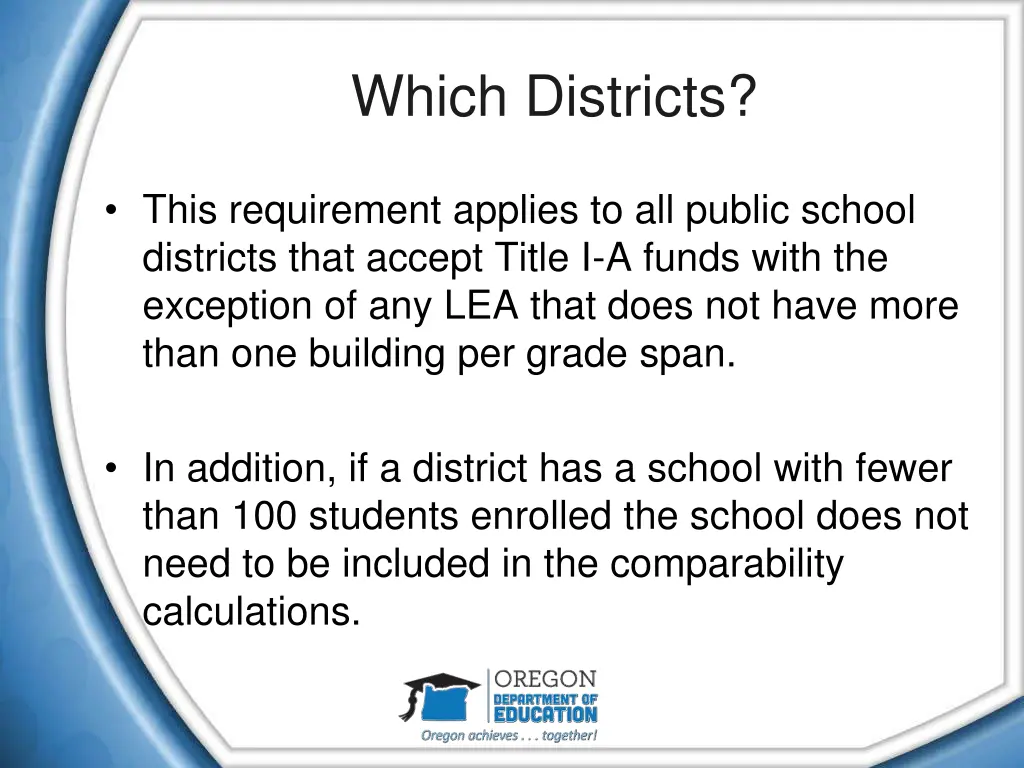 which districts