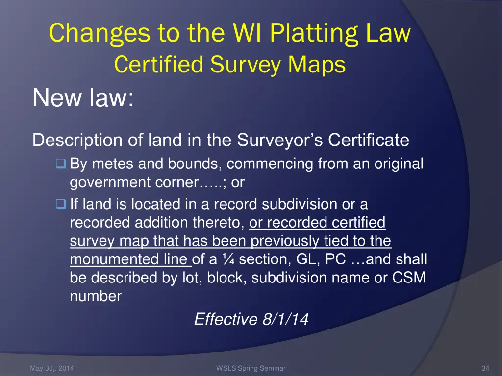 changes to the wi platting law certified survey 3