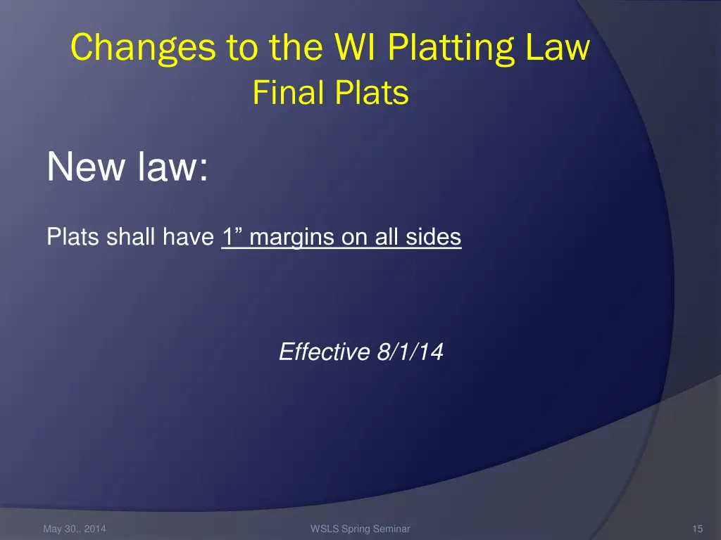 changes to the wi platting law final plats 1