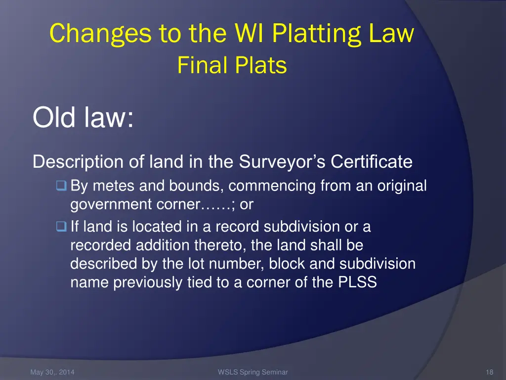 changes to the wi platting law final plats 4