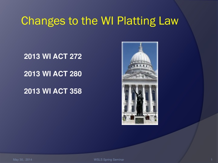 changes to the wi platting law