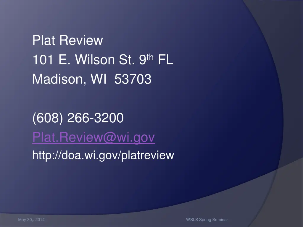 plat review 101 e wilson st 9 th fl madison