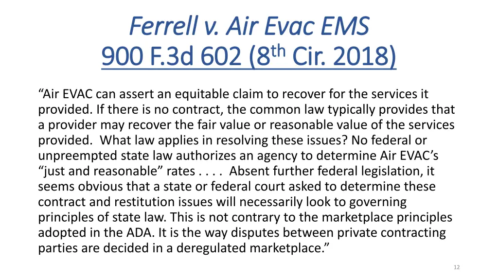 ferrell v air evac ems ferrell v air evac