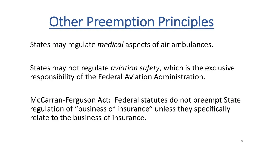 other preemption principles other preemption