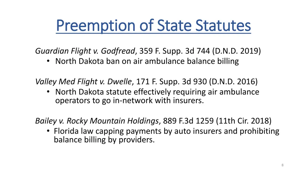 preemption of state statutes preemption of state