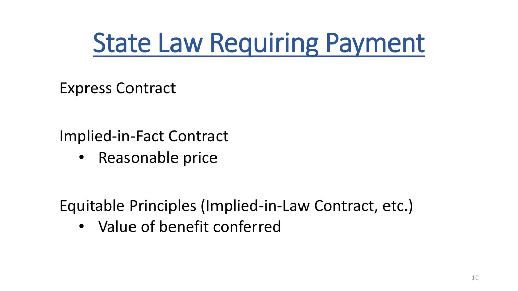 state law requiring payment state law requiring