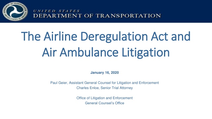 the airline deregulation act and the airline