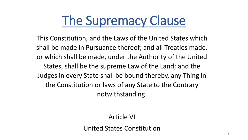 the supremacy clause the supremacy clause