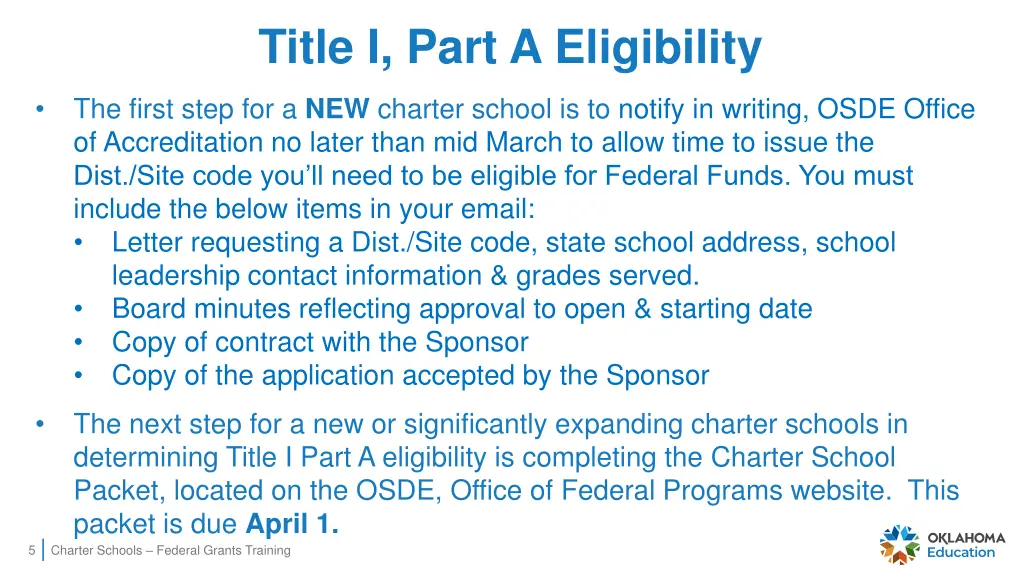 title i part a eligibility