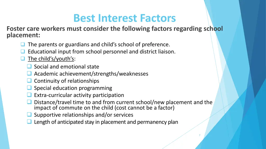 best interest factors