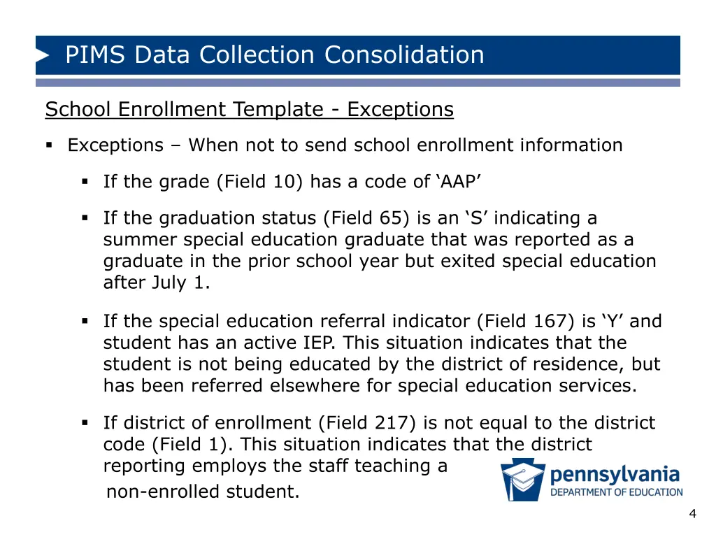 pims data collection consolidation 3