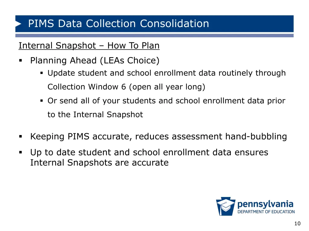 pims data collection consolidation 9