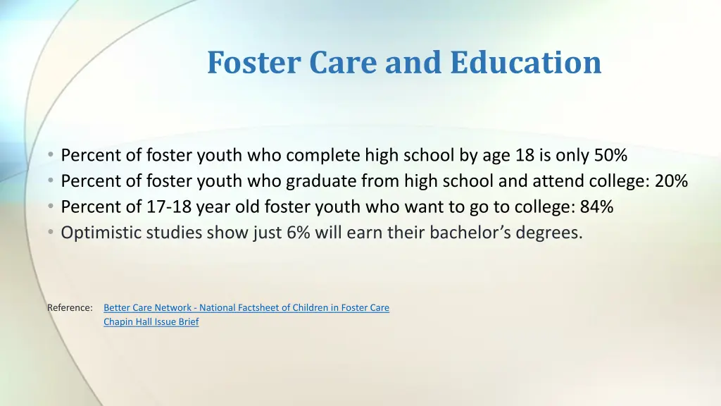 foster care and education