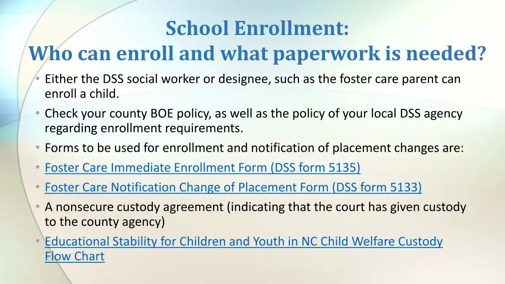 school enrollment