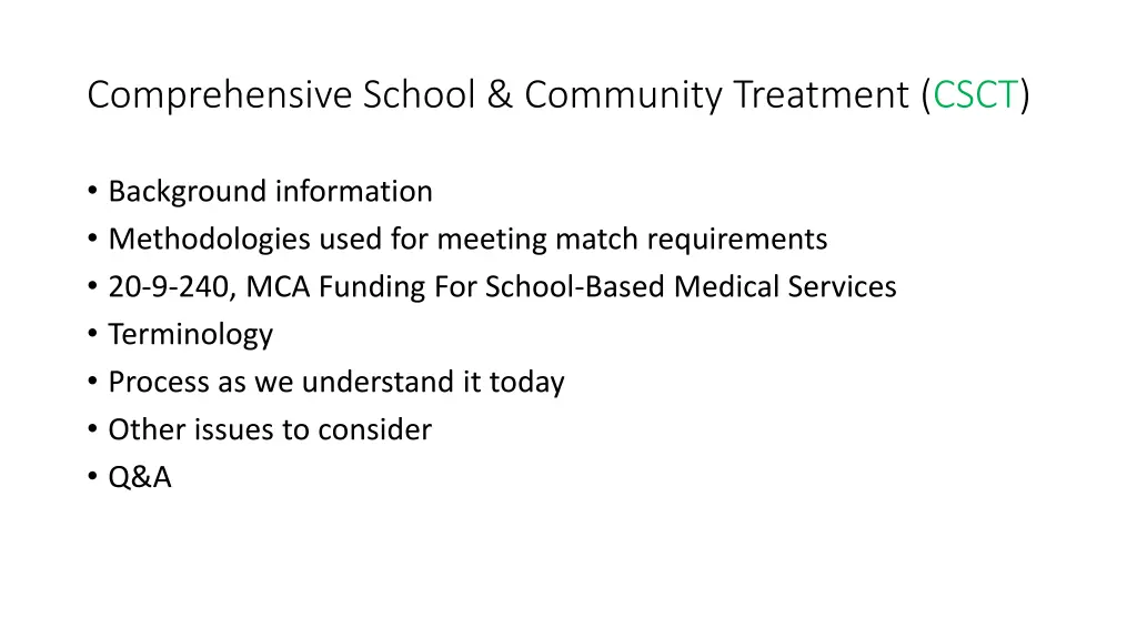 comprehensive school community treatment csct 1