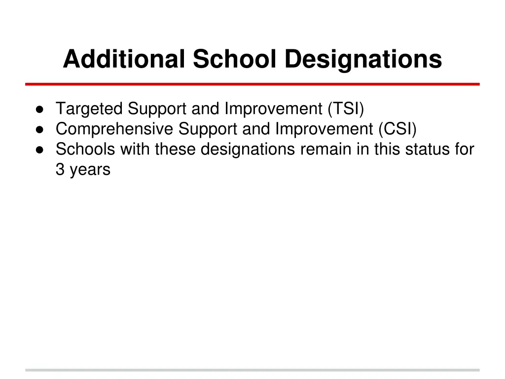 additional school designations