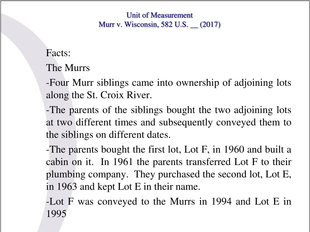 unit of measurement murr v wisconsin 582 u s 2017 2