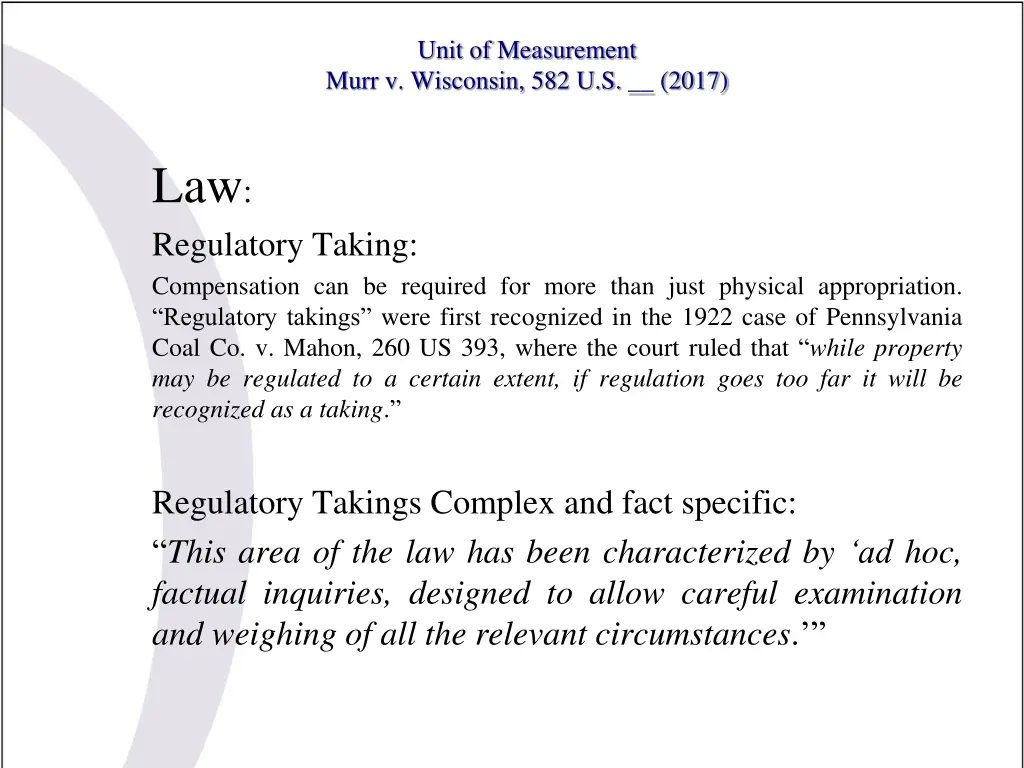 unit of measurement murr v wisconsin 582 u s 2017 7