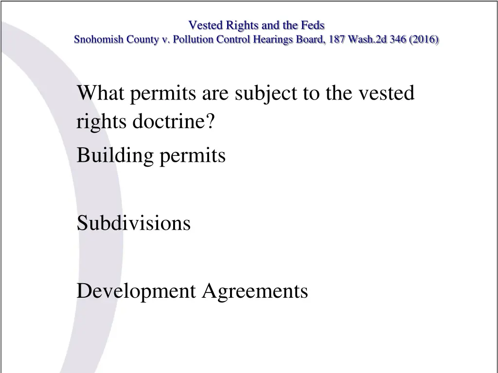 vested rights and the feds 9