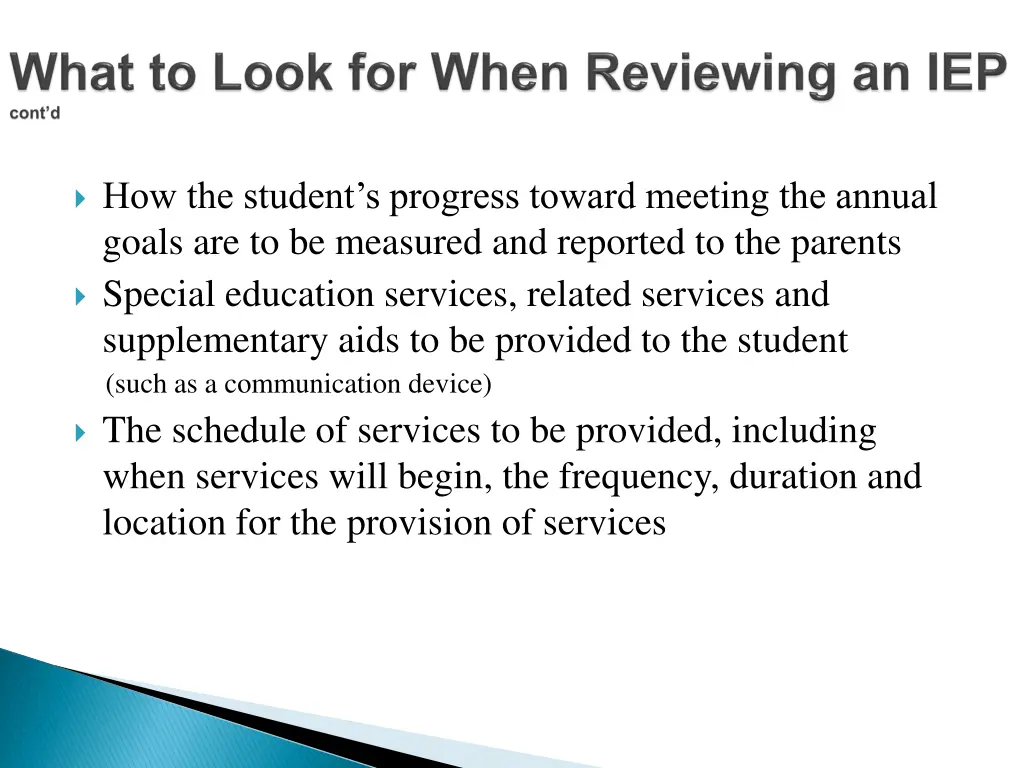 how the student s progress toward meeting