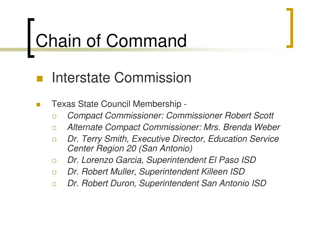 chain of command