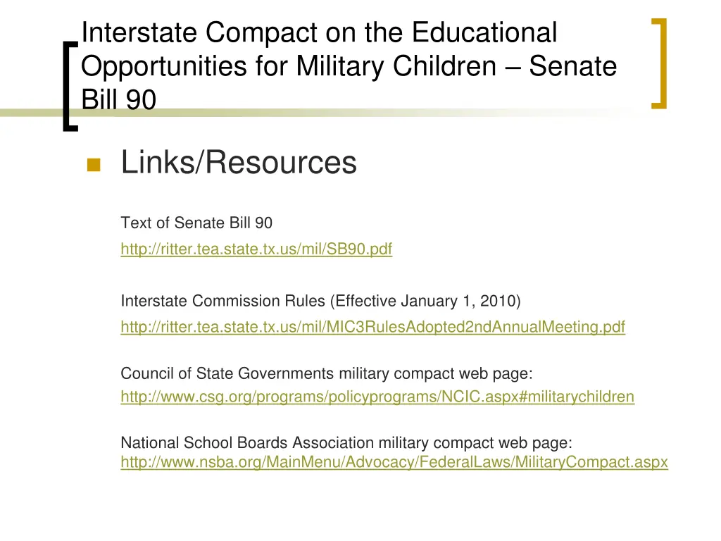 interstate compact on the educational