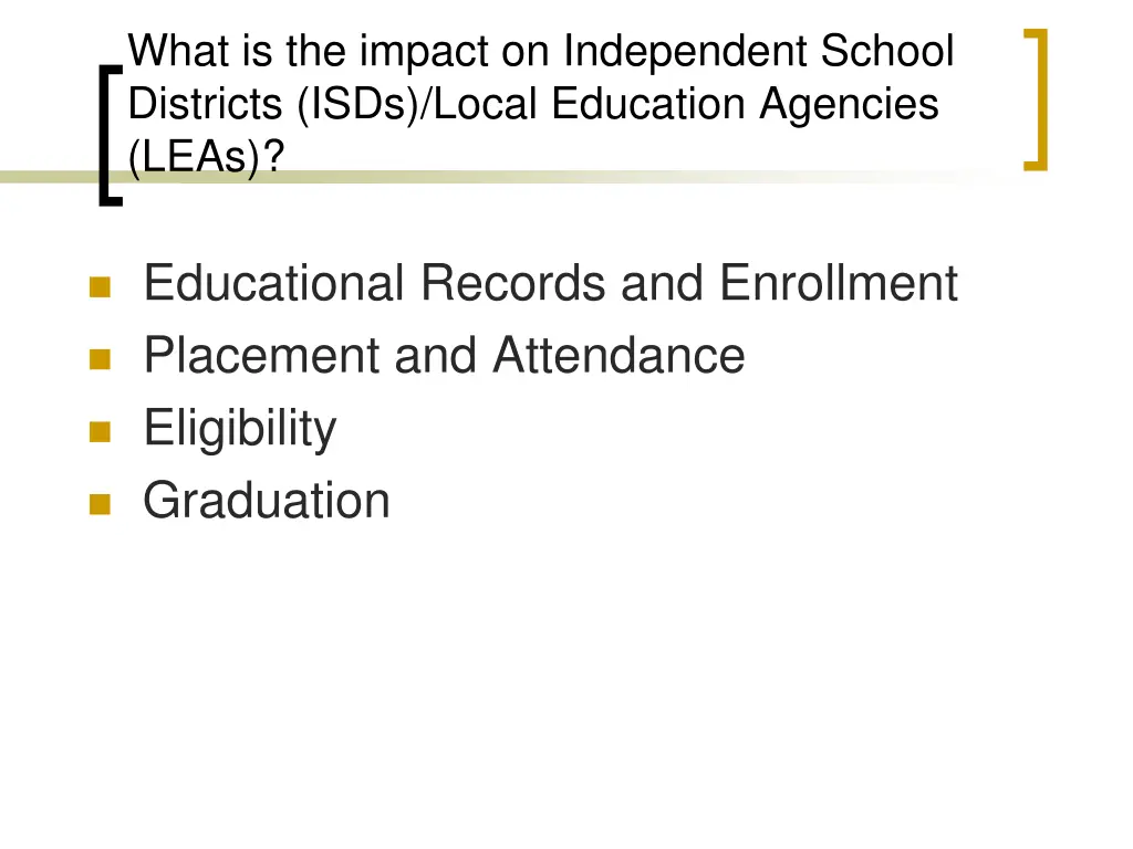 what is the impact on independent school