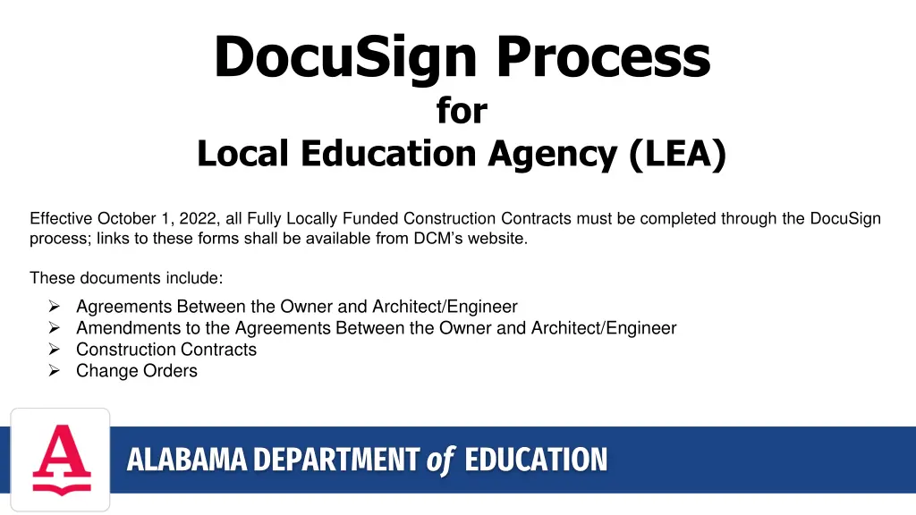 docusign process for local education agency lea