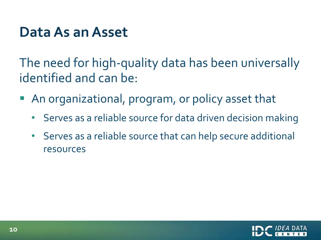 data as an asset