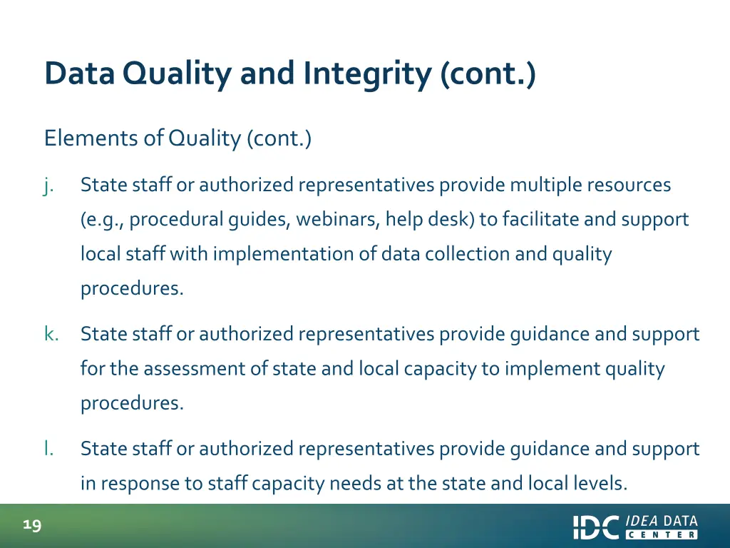 data quality and integrity cont 3