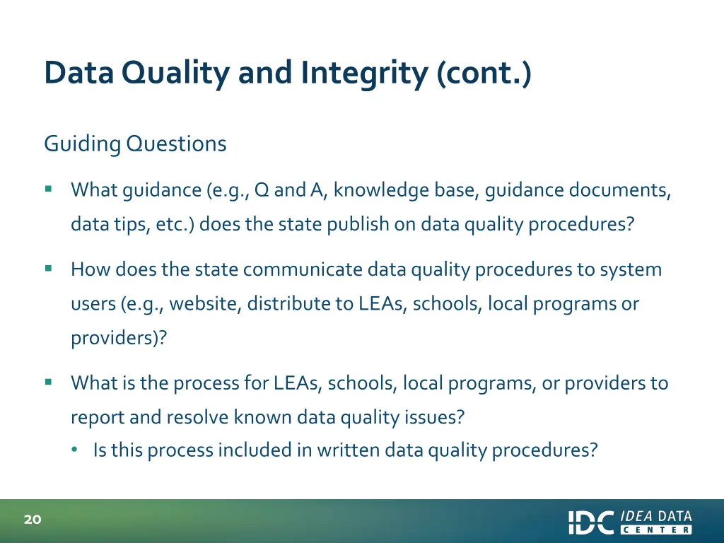 data quality and integrity cont 4