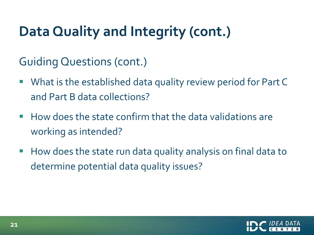 data quality and integrity cont 5