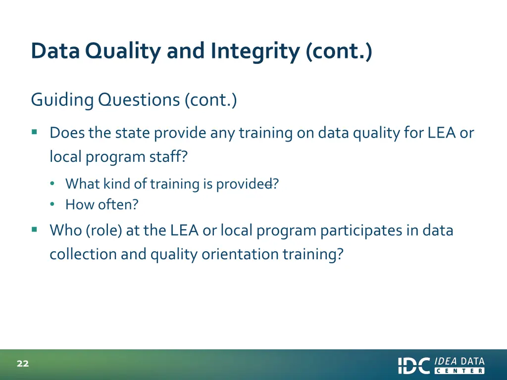 data quality and integrity cont 6