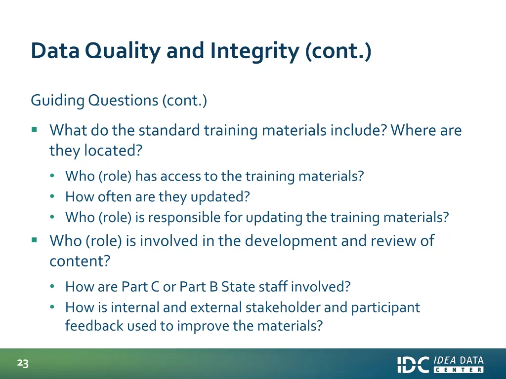 data quality and integrity cont 7