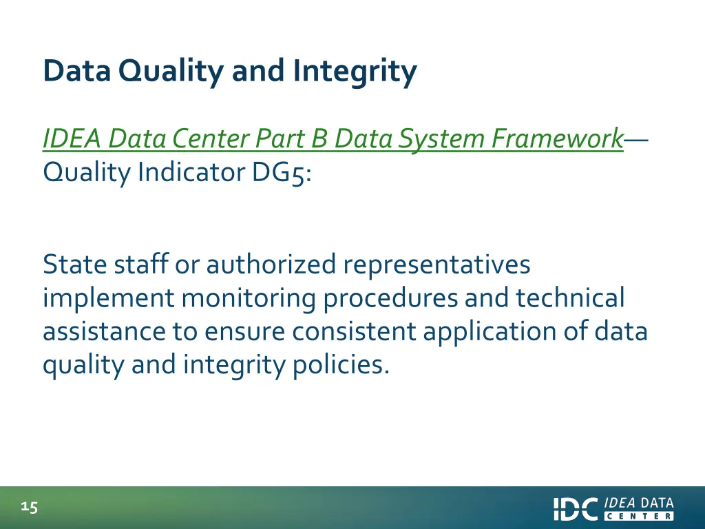 data quality and integrity