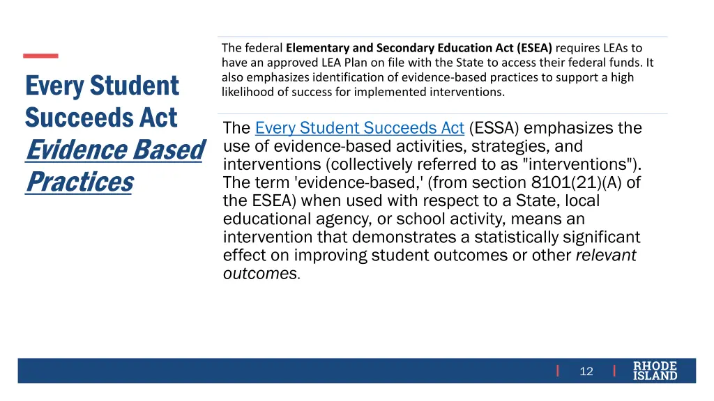 the federal elementary and secondary education