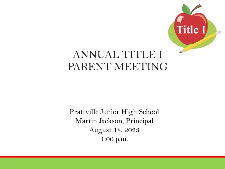 annual title i parent meeting