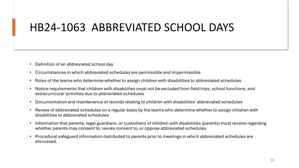 hb24 1063 abbreviated school days