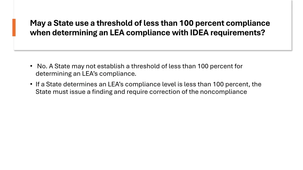 may a state use a threshold of less than